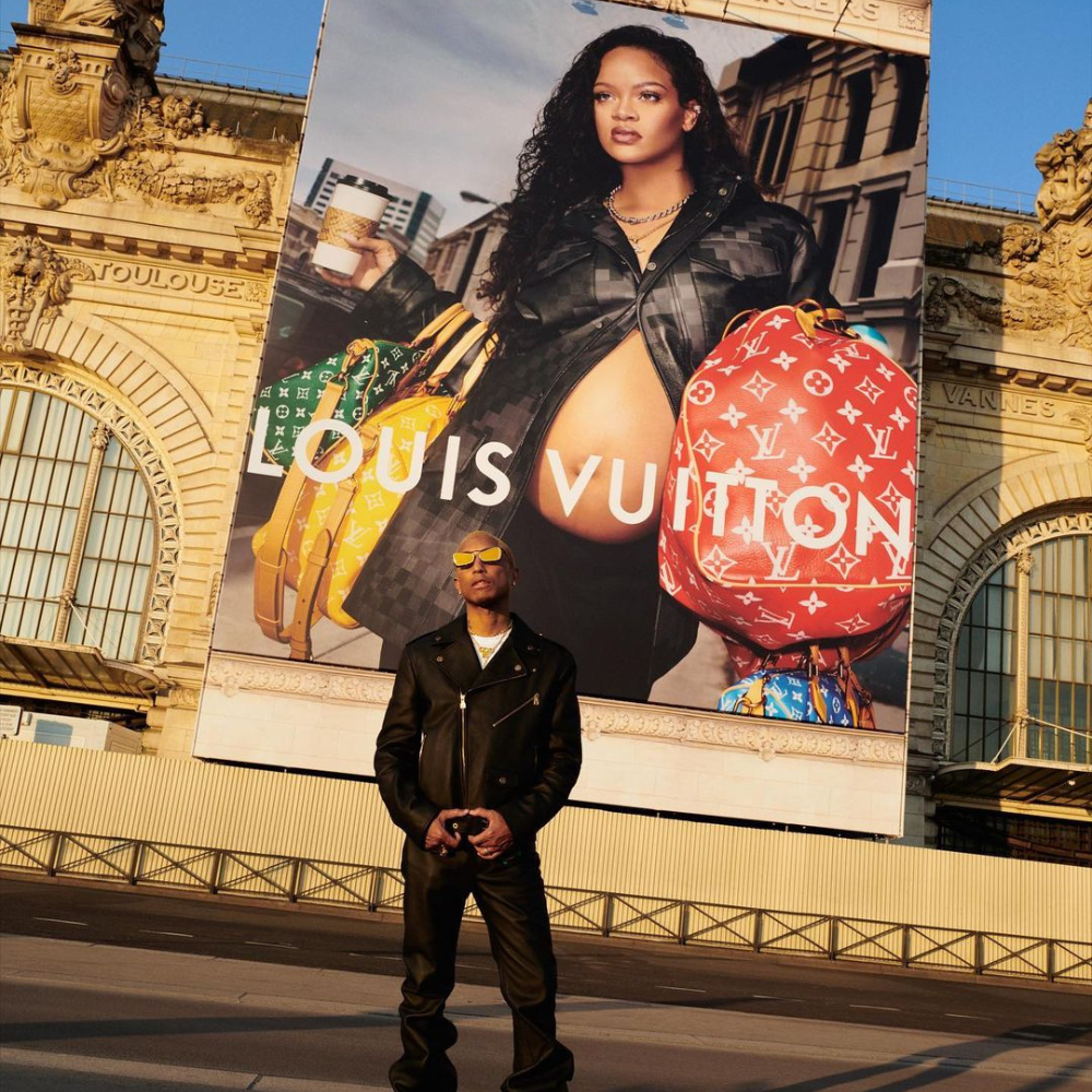 Pharrell Williams’ first Louis Vuitton campaign features a rather pregnant Rihanna