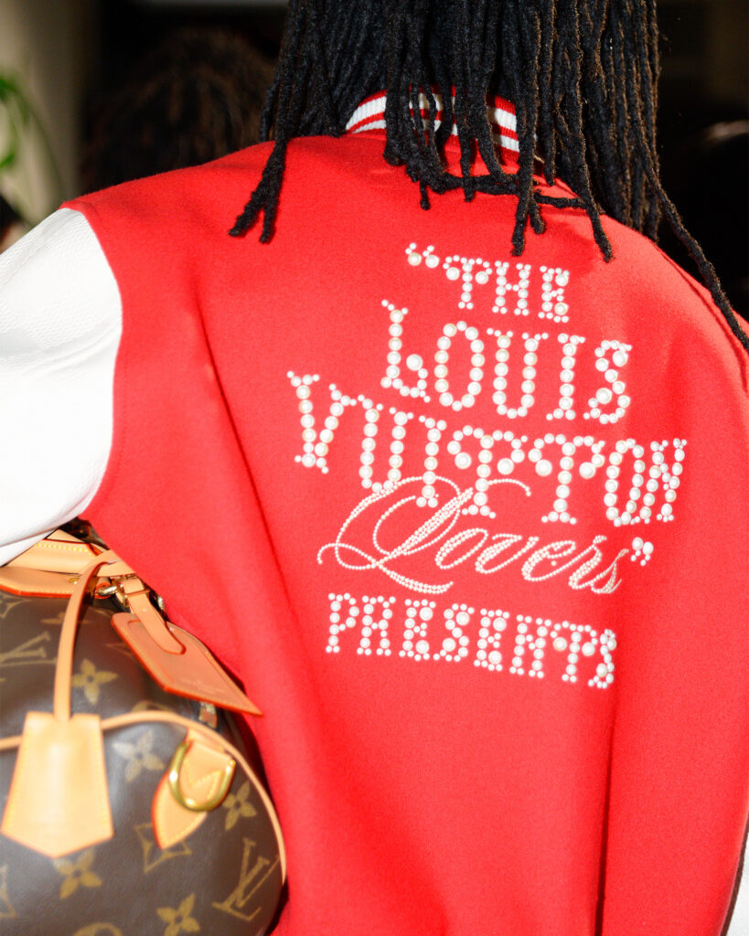 louis vuitton red bomber jacket