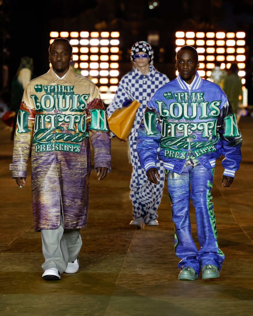 Lewis Hamilton Dons Damier Pattern for Louis Vuitton Menswear Show