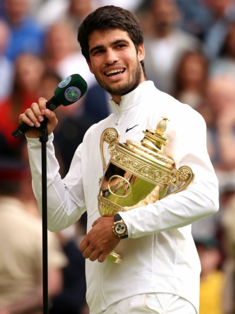 Carlos Alcaraz wins Wimbledon wearing Rolex