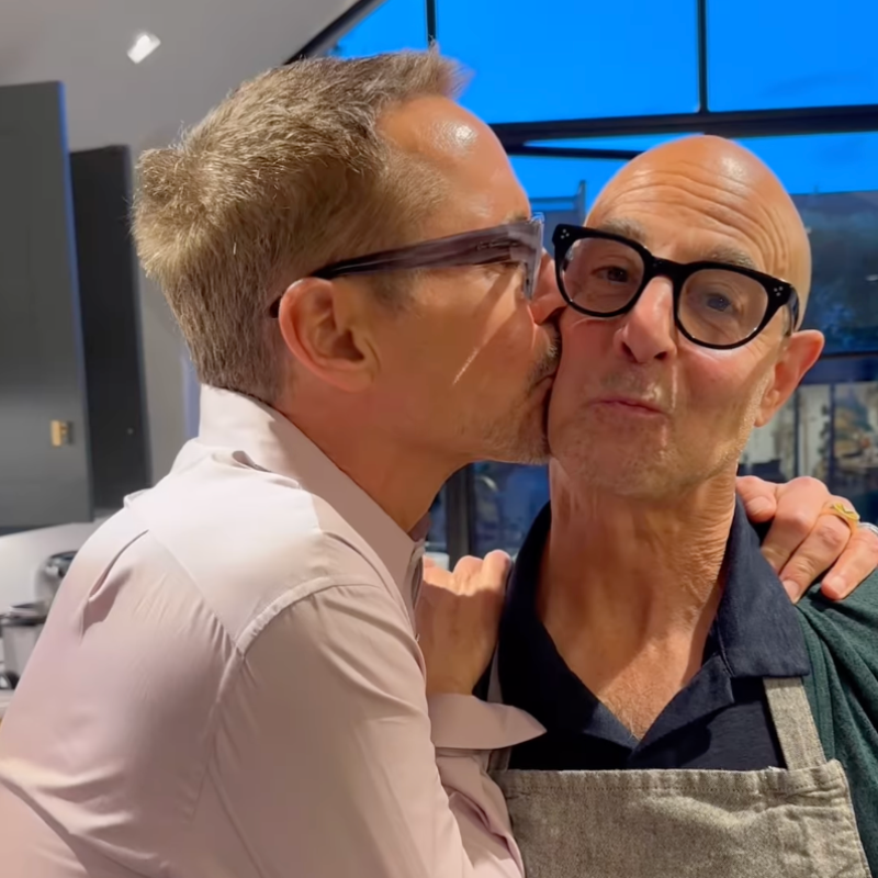 Stanley Tucci cooked RDJ a romantic meal, and we want an invite