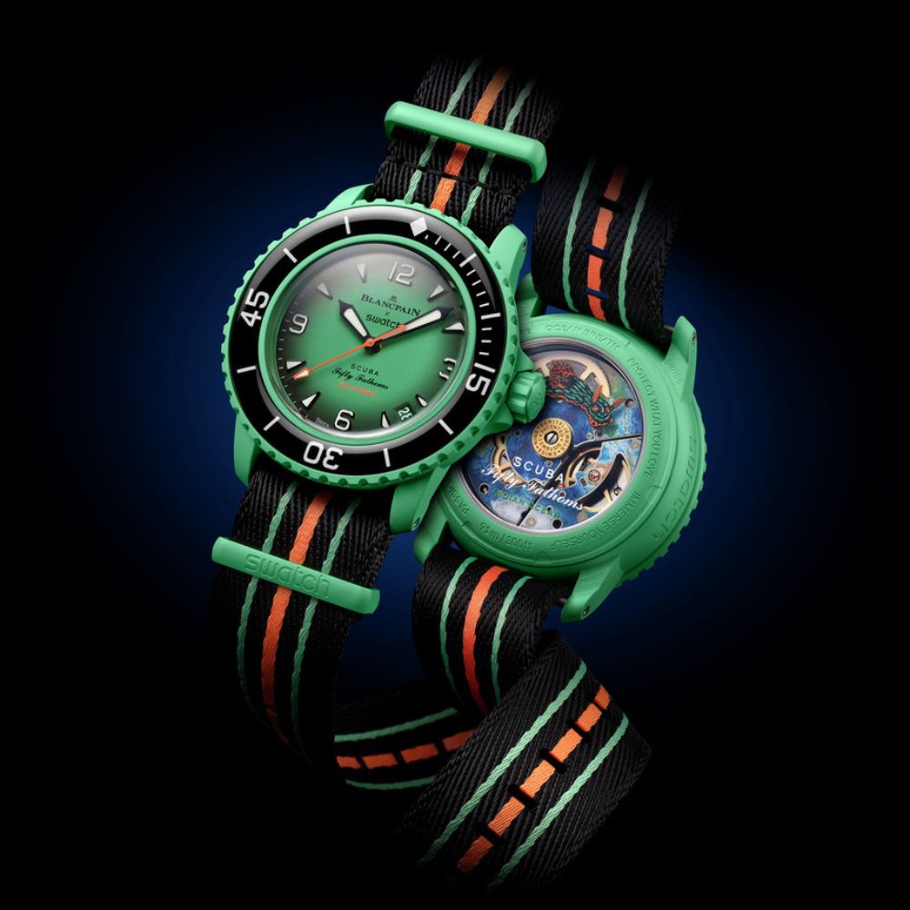 The Blancpain x Swatch Scuba Fifty Fathoms is here