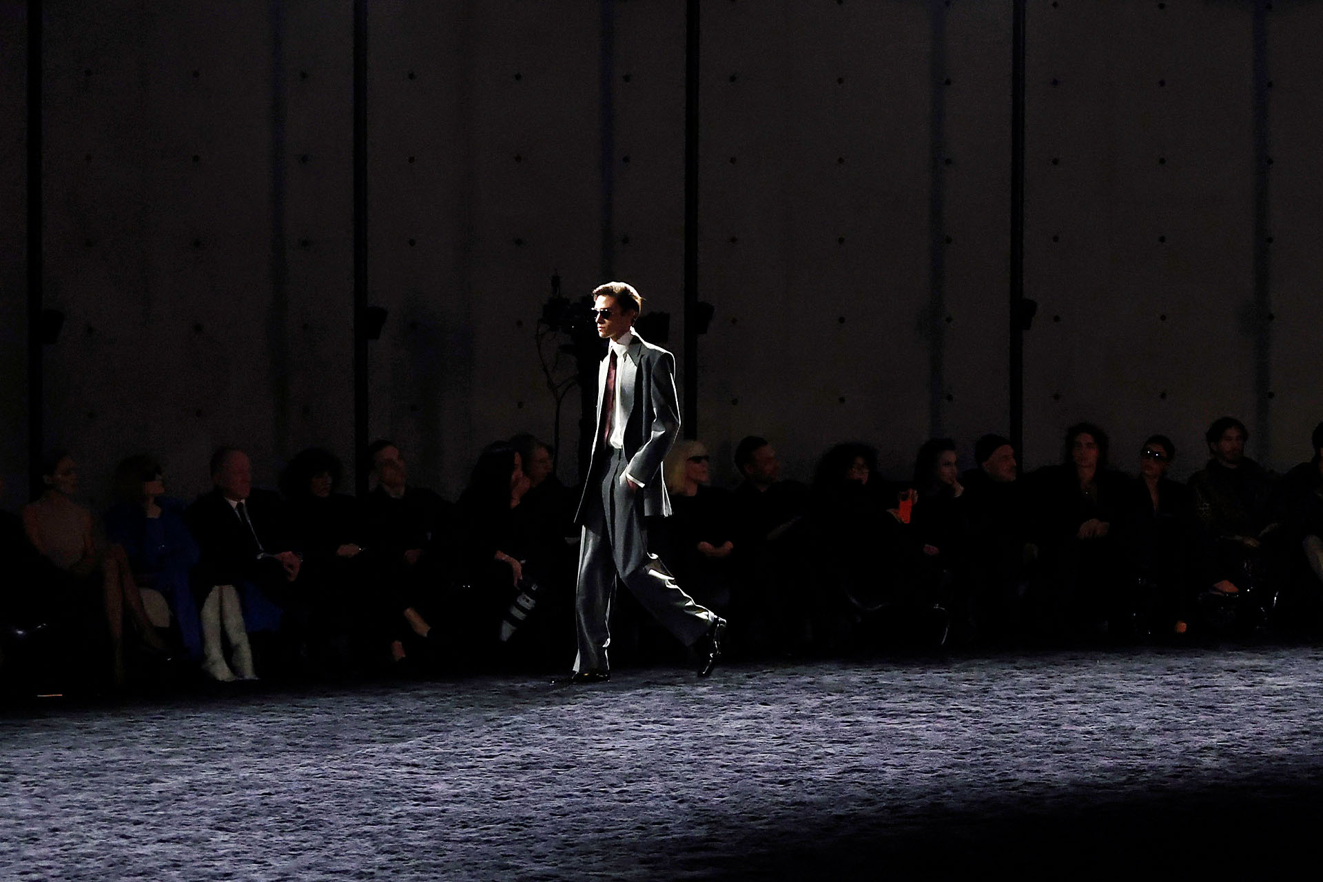 With Saint Laurent’s liquidy suiting, men’s fashion month comes to a close