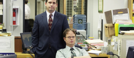 Steve Carrell and Rainn Wilson from The Office