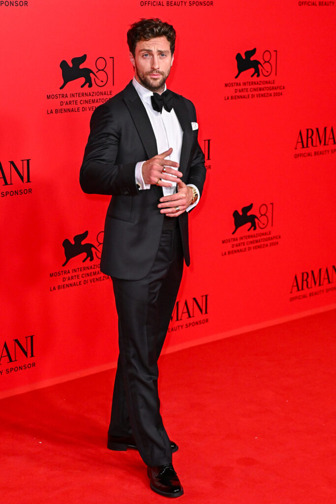 Aaron Taylor-Johnson at the Venice Film Festival premiere of 'Battlefield'