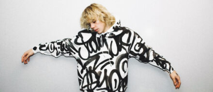 The Kid Laroi wears a graffiti hoodie by Jody Just. Photography: Roman Jody