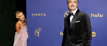Taika Waititi and Rita Ora at the 2024 Emmys