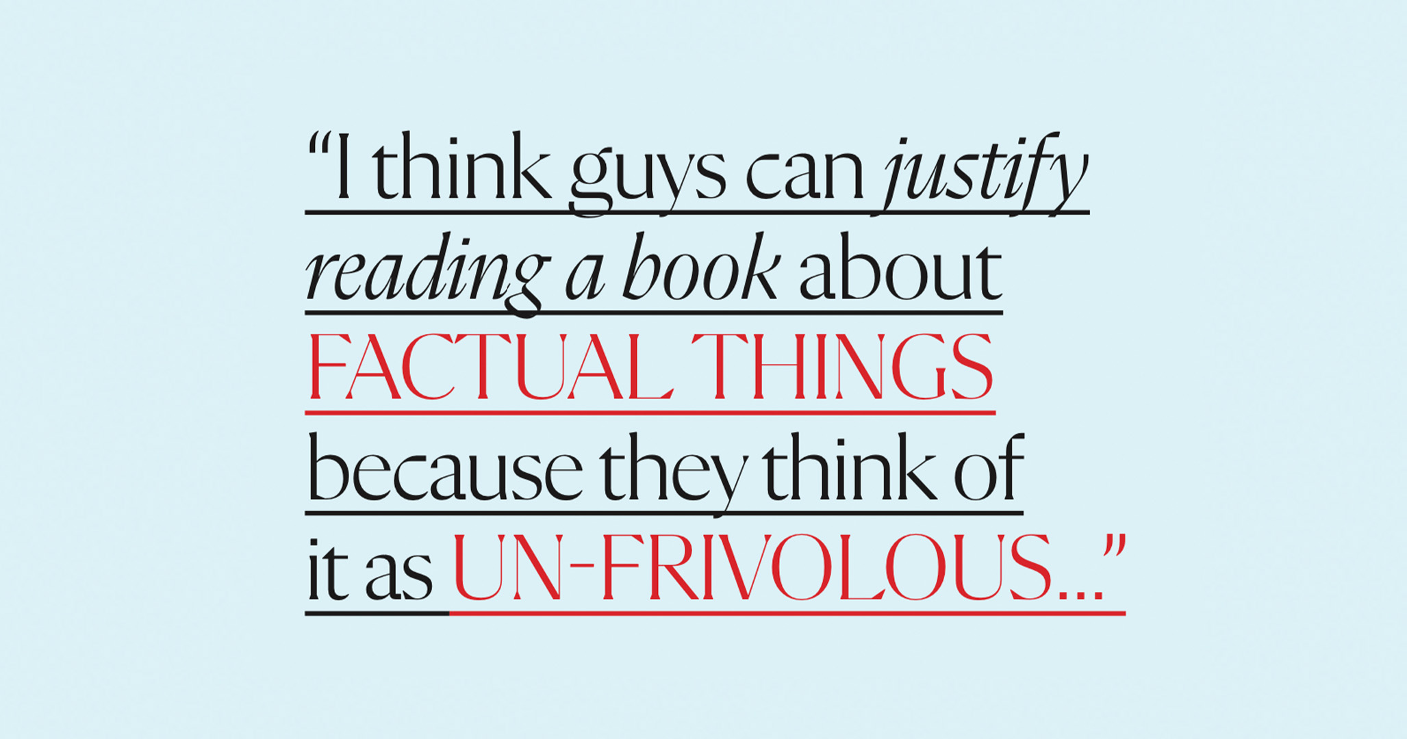 men who read fiction quote - Esquire Australia