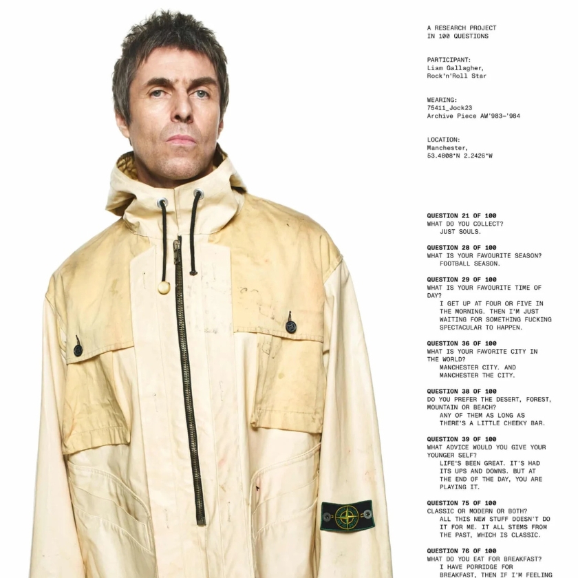 Liam Gallagher stars in Stone Island’s latest campaign