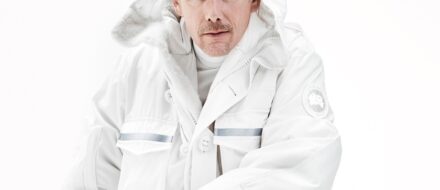 Ethan Hawke in Canada goose down jacket