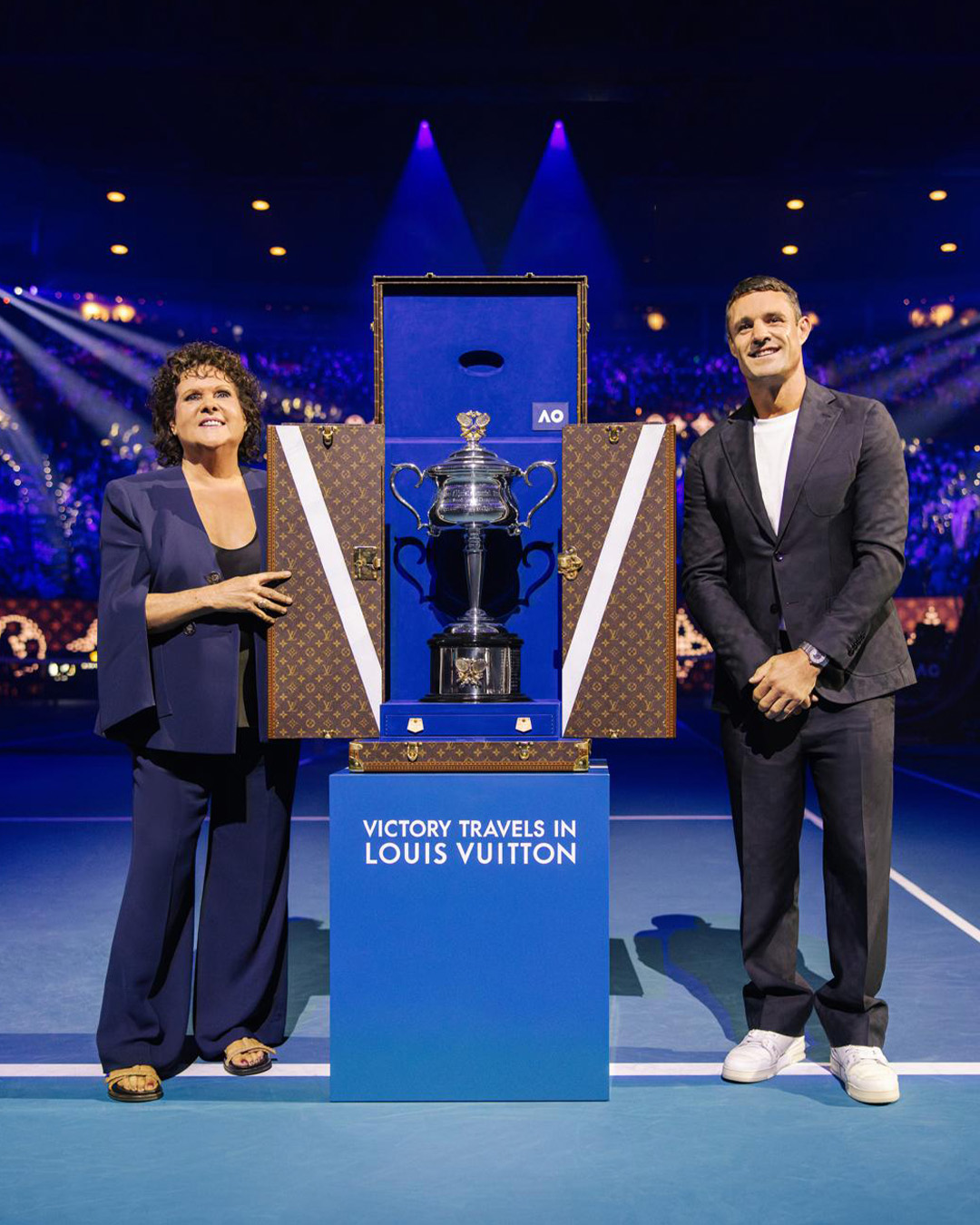 This year’s Australian Open trophies arrived in custom Louis Vuitton