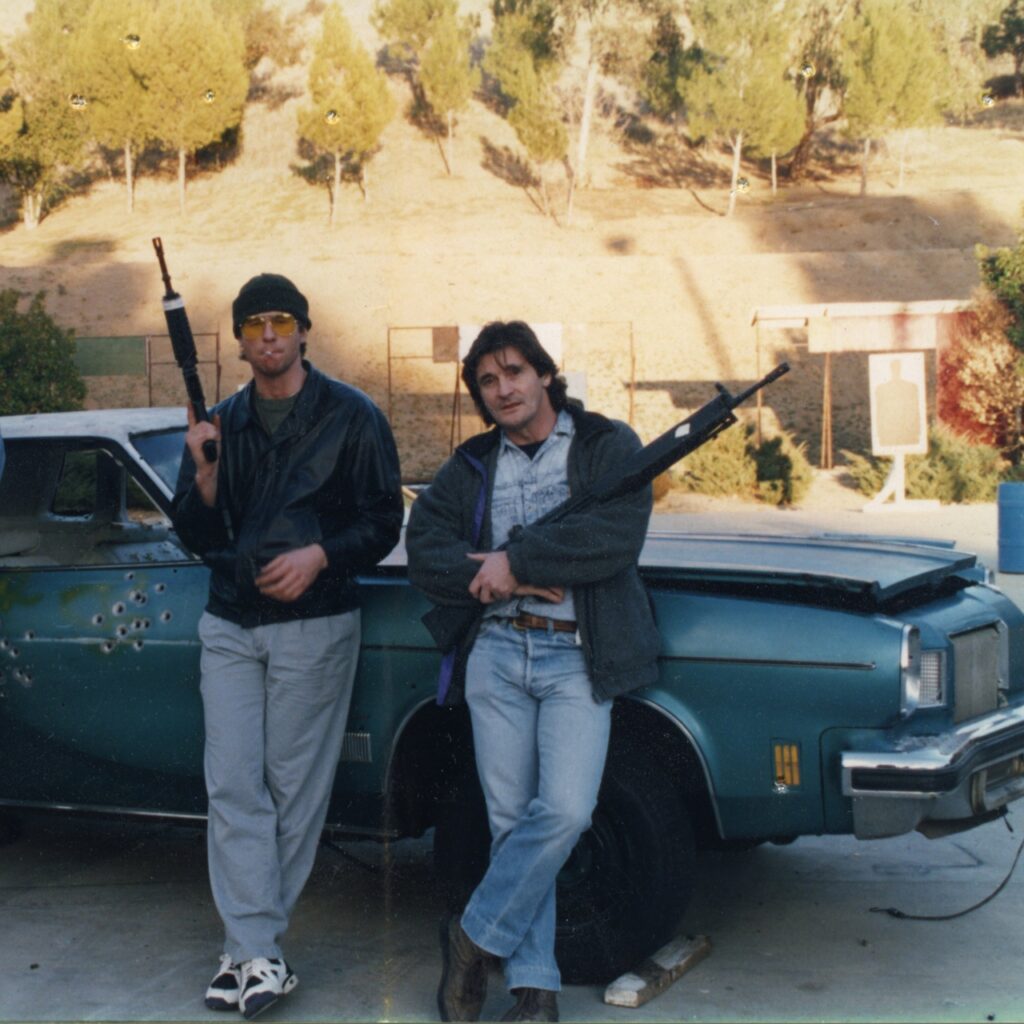 Val Kilmer on the set of Heat