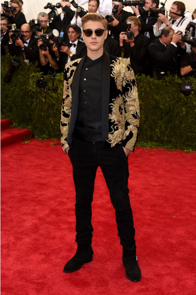 Justin Bieber best dressed men met gala history