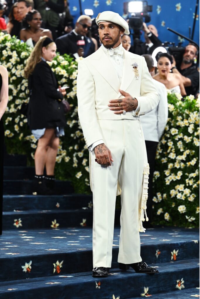lewis hamilton met gala 2025 red carpet