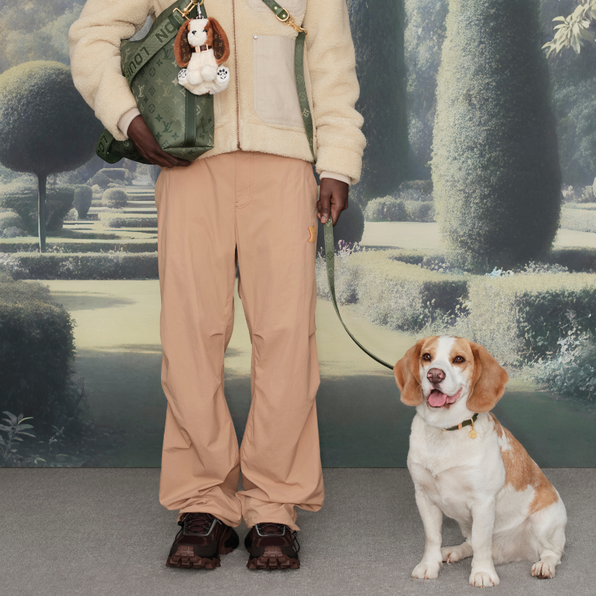 Man’s best friend gets the Louis Vuitton treatment in Pharrell’s Resort 2026 collection
