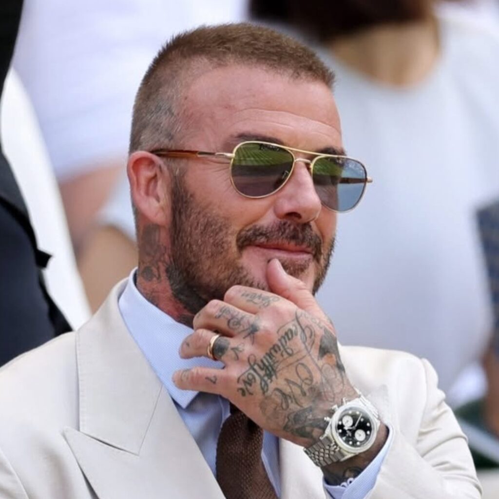 david beckham custom diamond tudor watch