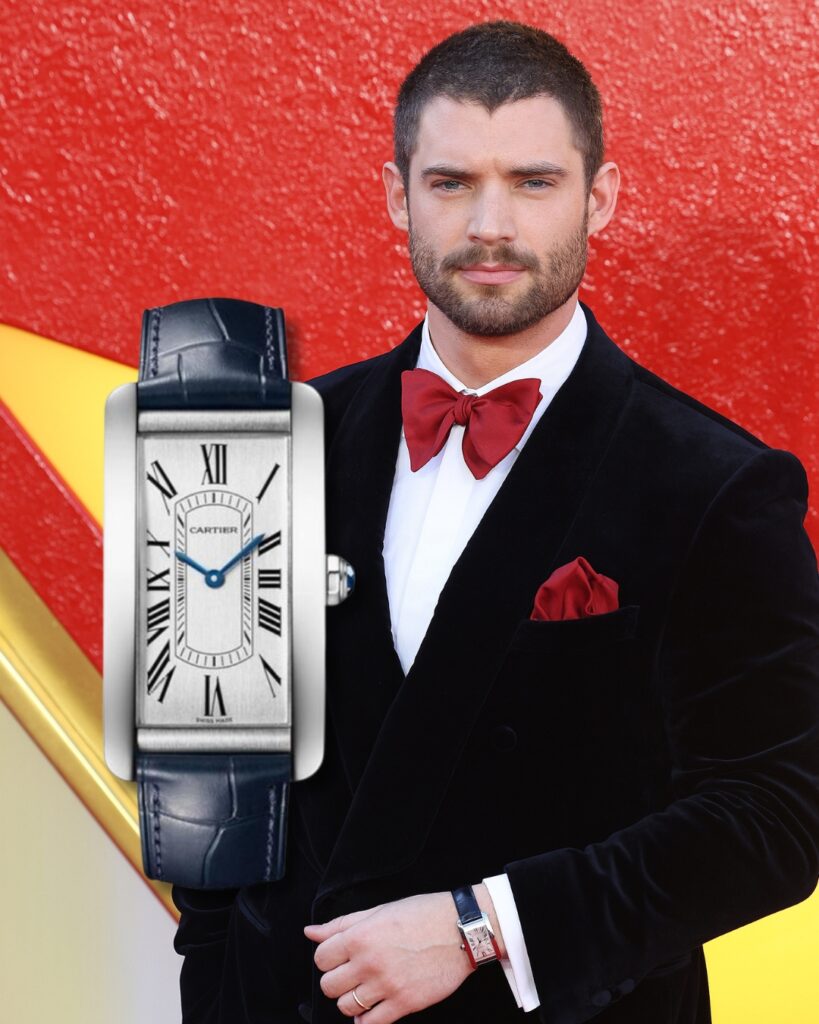 david corenswet cartier tank americaine watch superman press tour
