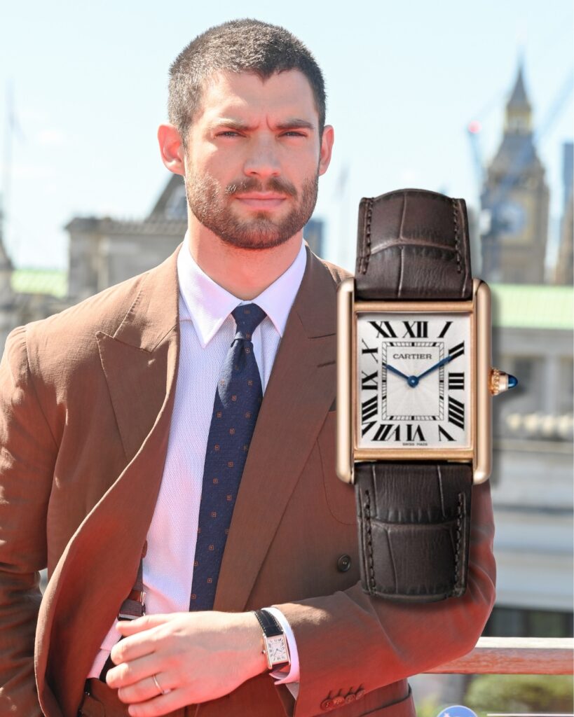 david corenswet cartier tank louis watch superman press tour
