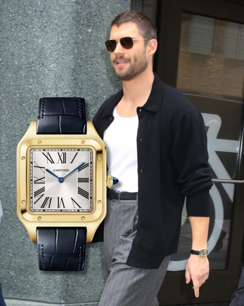 david corenswet cartier santos dumont watch superman press tour