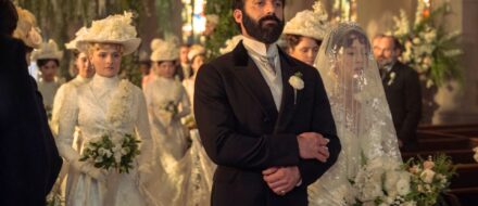 morgan spector and taissa farmiga in the gilded age