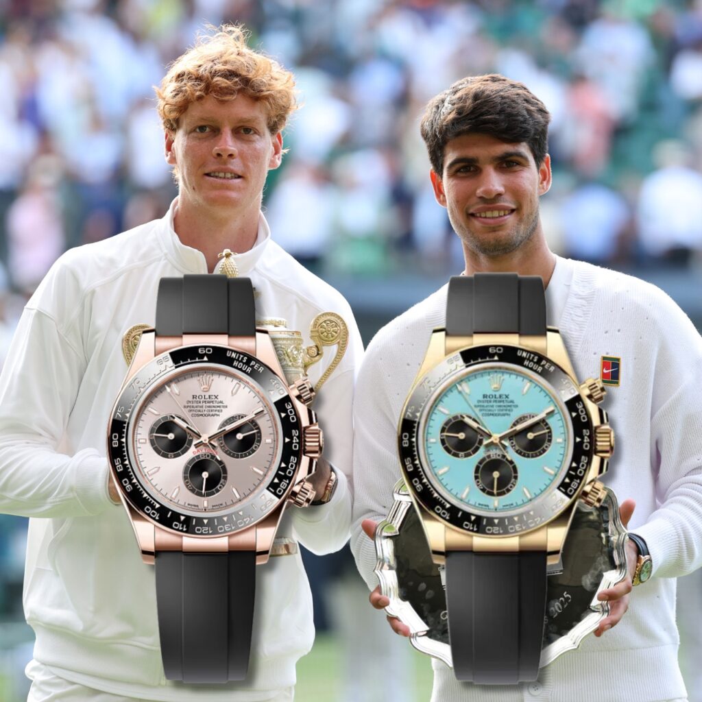 jannik sinner and carlos alcaraz wimbledon rolex
