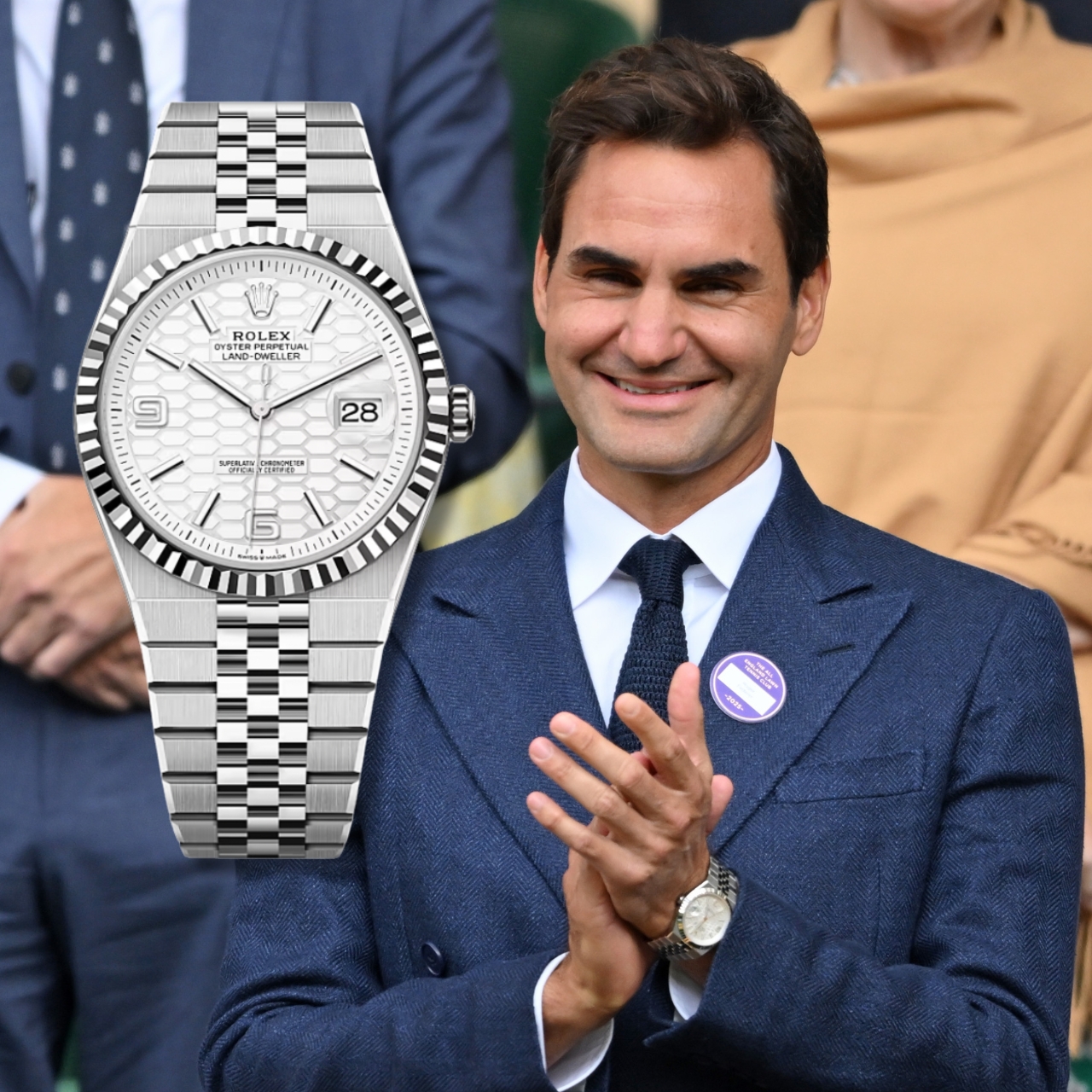 roger federer rolex land-dweller wimbledon