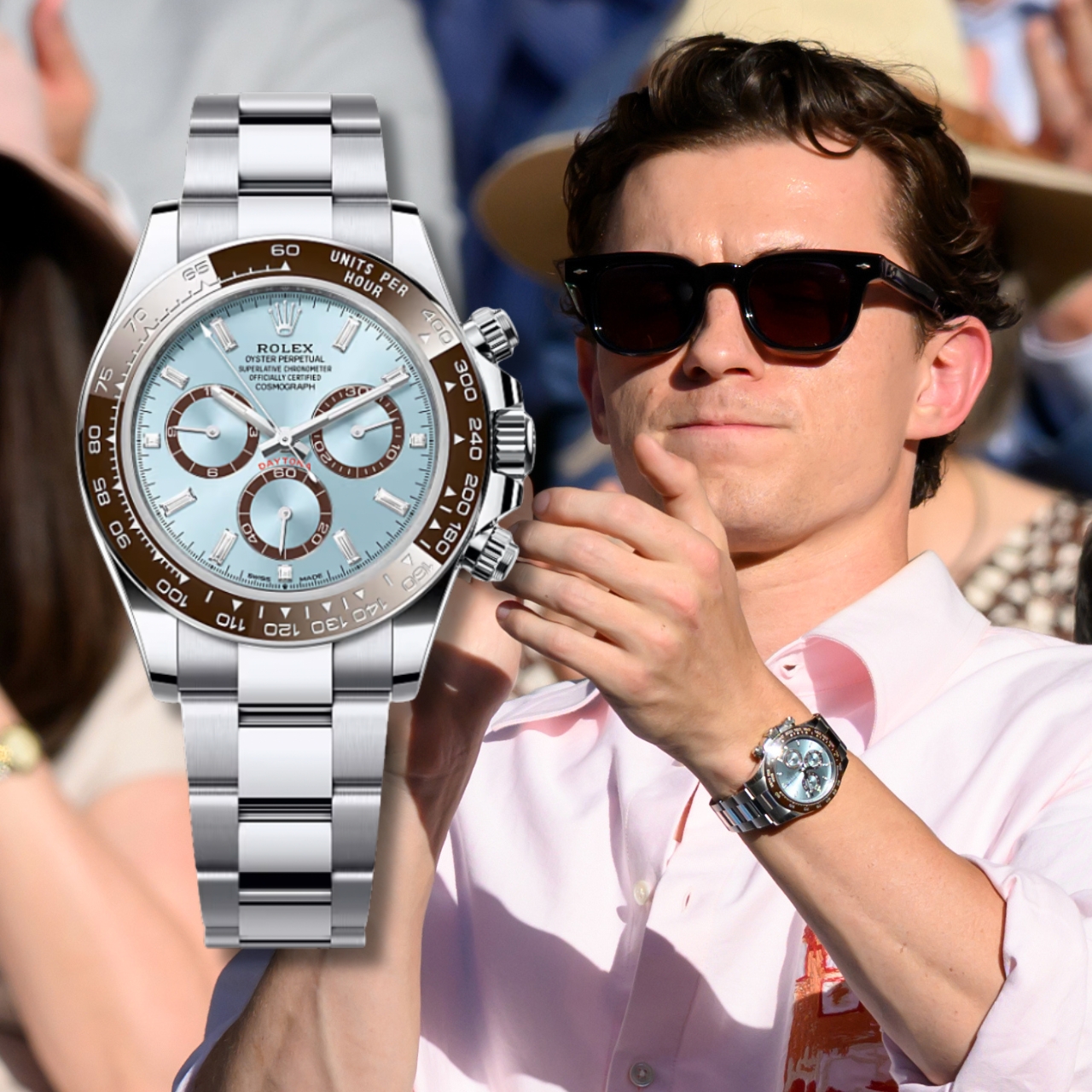 tom holland wimbledon rolex cosmograph daytona