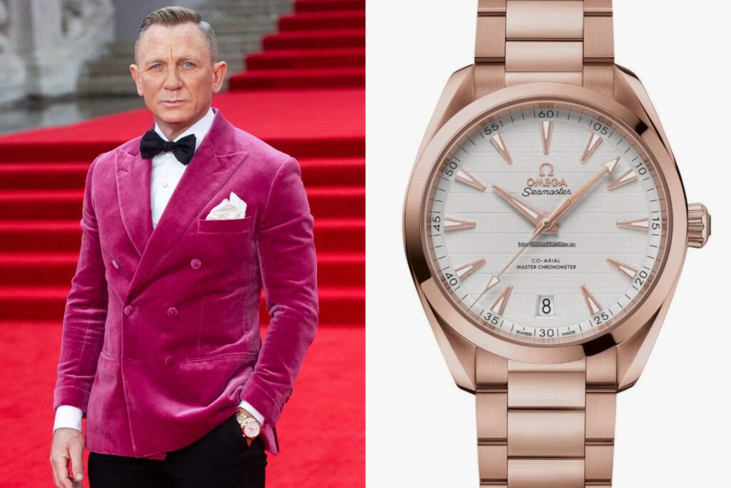daniel craig seamaster aqua terra rose gold