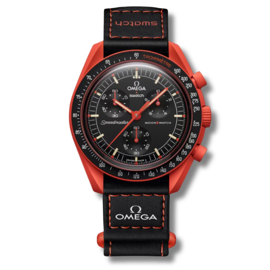 omega moonswatch in lava