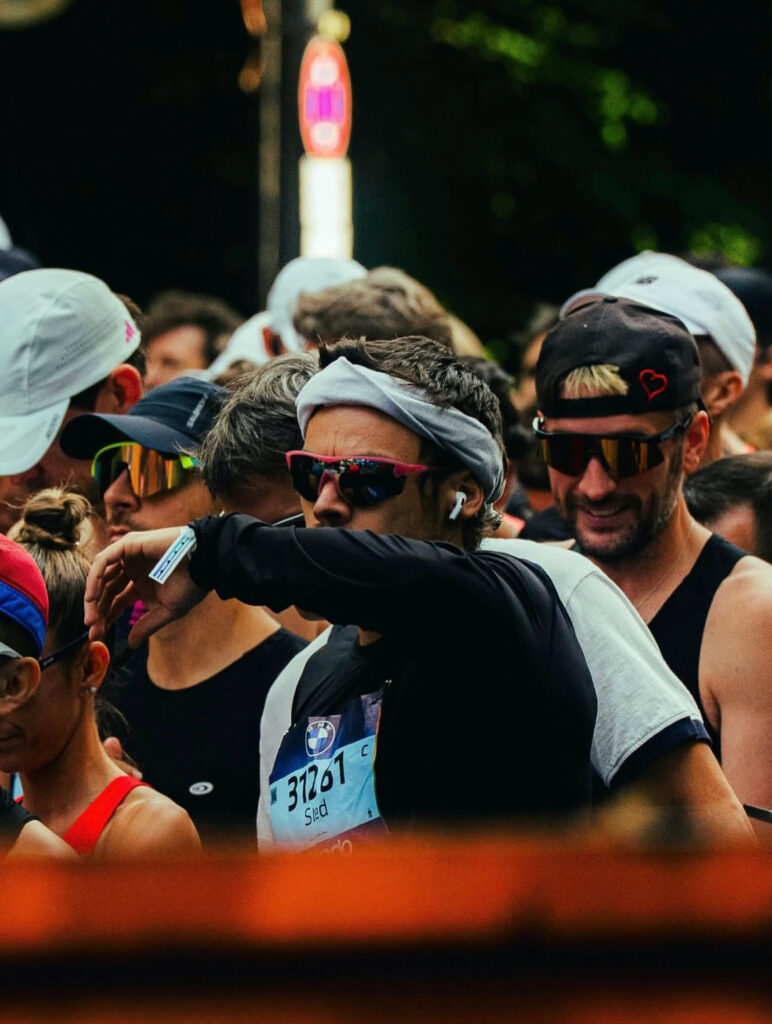 harry style berlin marathon wearing districtvision running sunglasses