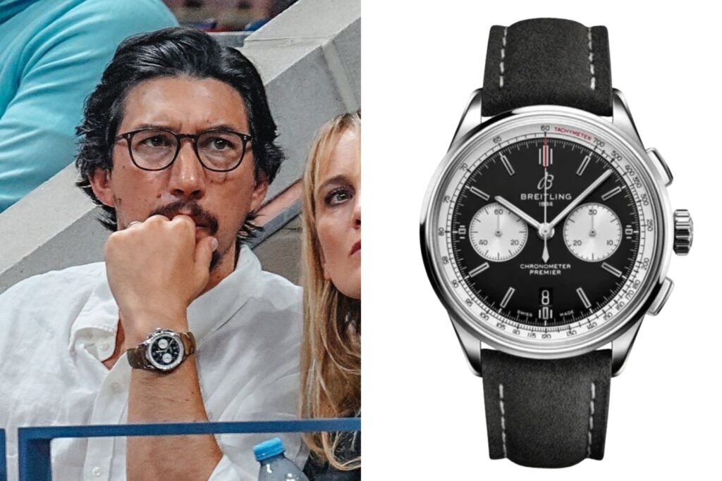 adam driver us open breitling watch