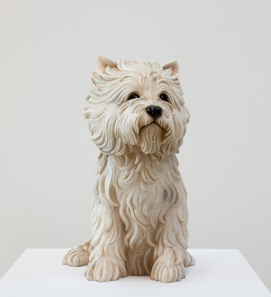 jeff koons white terrier
