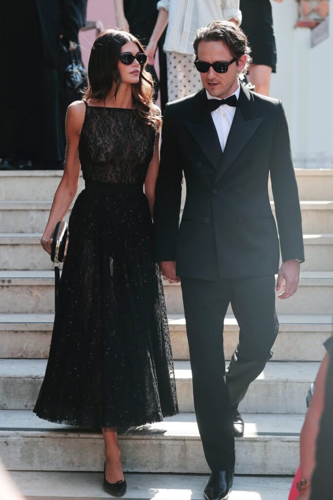 lewis pullman and kaia gerber venice debut